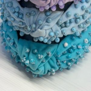 Lele Sadoughi Pistachio Beaded Woven Headband